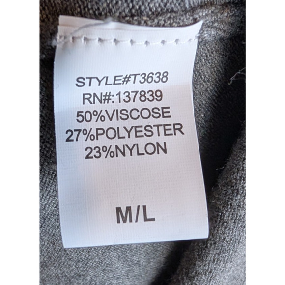 Dreamers Gray V Neck Womens Lagenlook Minimalist Asymmetrical Hem Sweater M/L - Picture 9 of 11